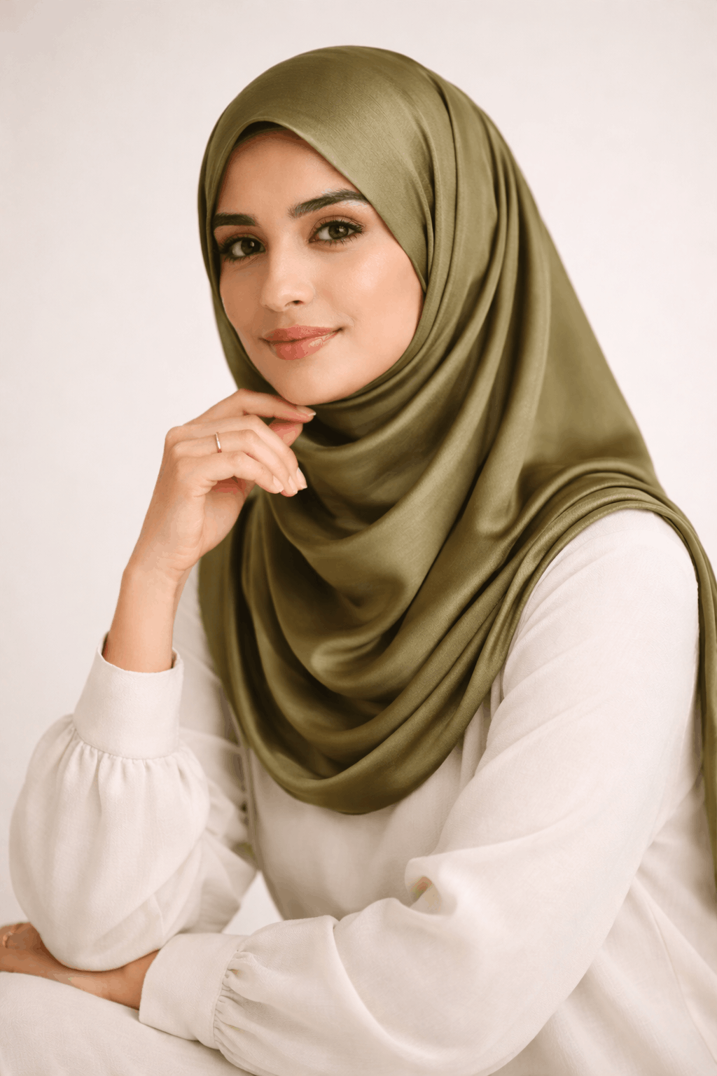 Serene elegance in olive green (1)